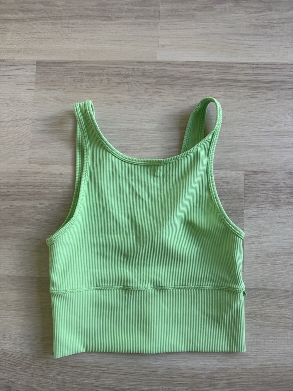 Lululemon Power Pivot Tank Electric Green Womens Size 4